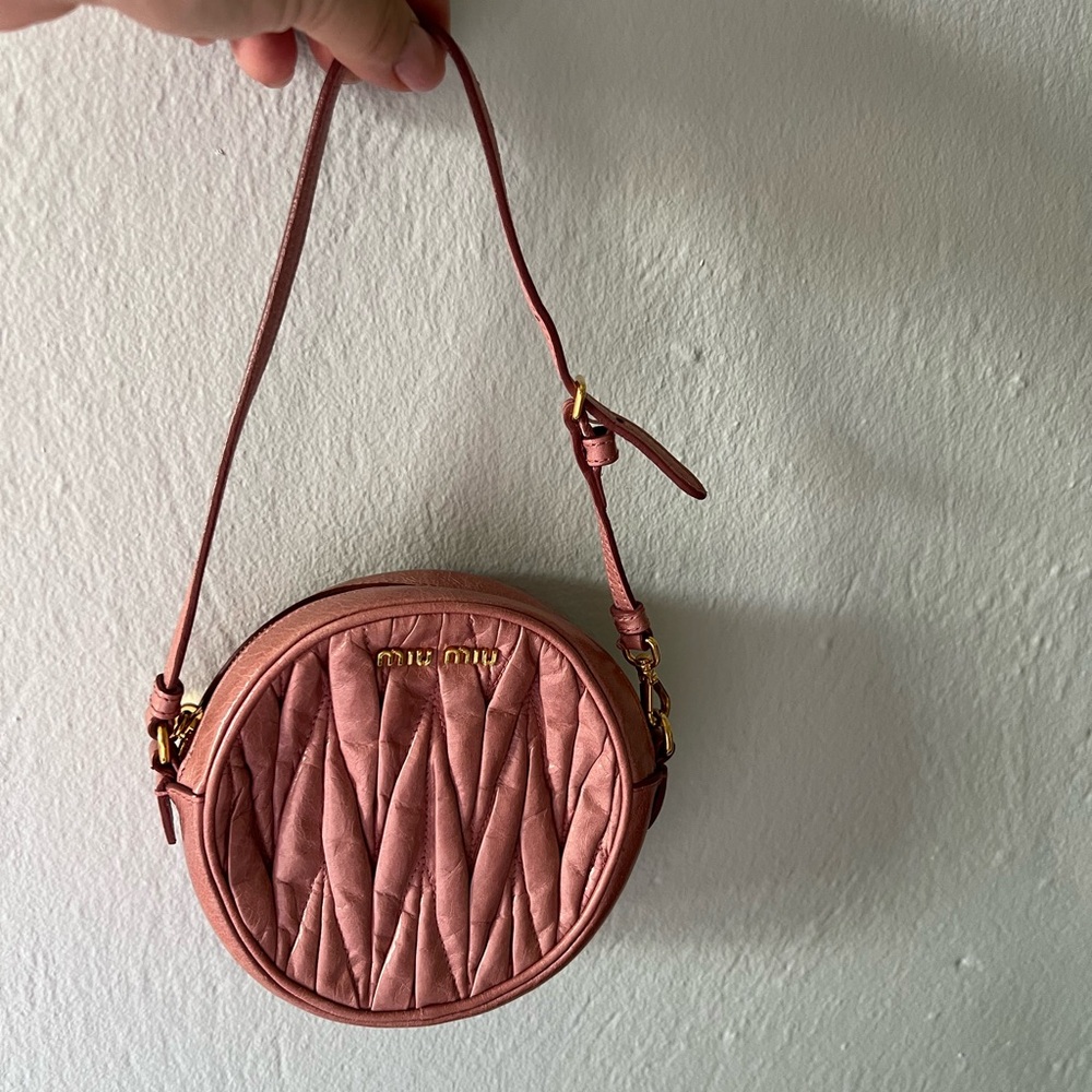 Soft pink Miu Miu mini bag